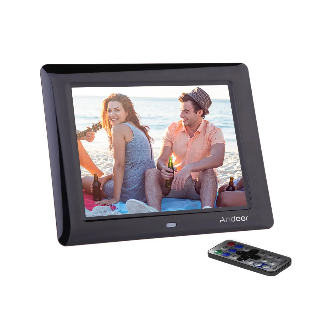 Andoer 8 ''HD TFT-LCD настольная цифровая фоторамка часы MP3 MP4 видеоплеер цифровая фоторамка с пультом дистанционного управления