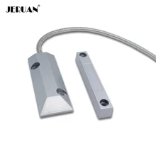 JERUAN 1 PCS Wired magnetic Rolling Door sensor alarm NC signal Alarm security steel material Fire