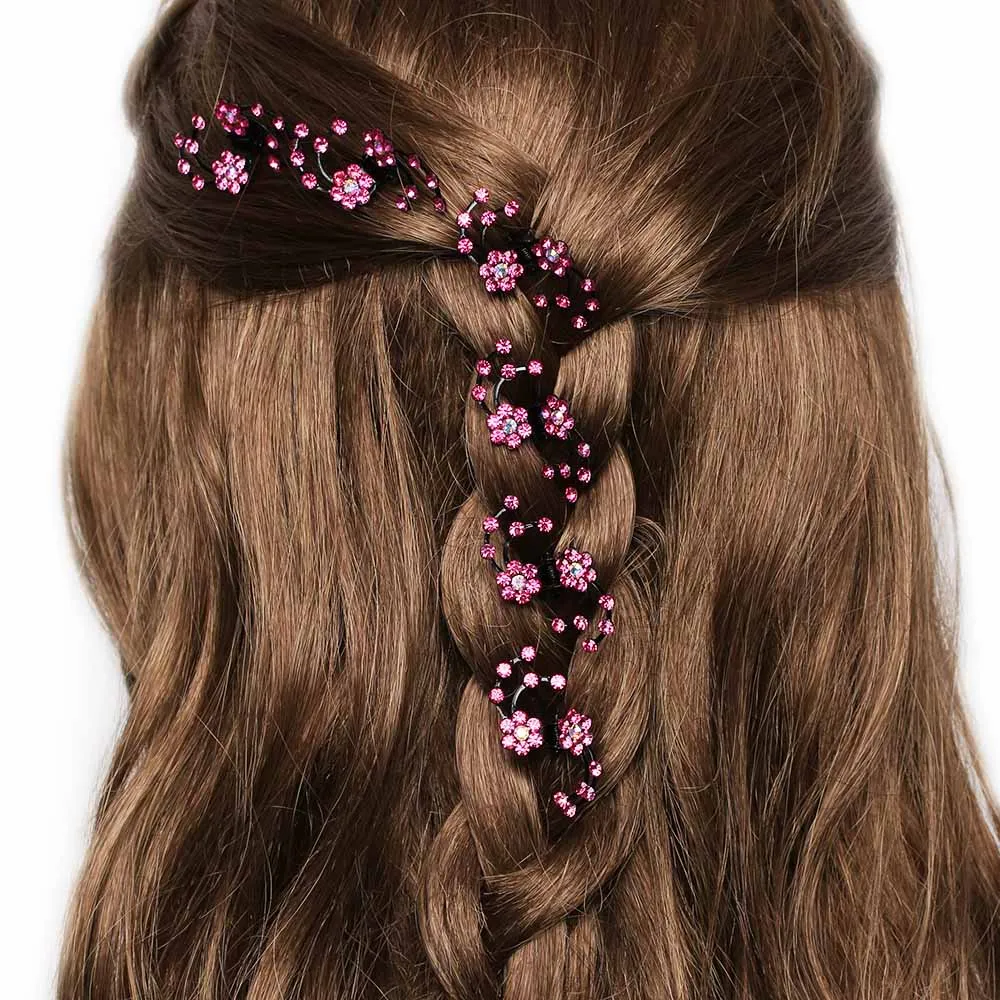 

6Pcs NEW Mini Headwear Rhinestone Bridal Hair Claws for Women Snowflake Hair Pin and Clips Flower Girl Wedding Hair Accessories