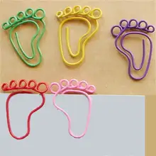 2000 шт. маленькая книжка Закладка в виде стопы зажим офисные канцелярские принадлежности прекрасная форма ног металлические закладки бумажный зажим разные цвета в произвольном порядке