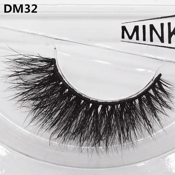 

DM32 NEW High quality 3D Thick mink false eyelashes 100% Handmade transparent plastic clear band thick faux mink lashe