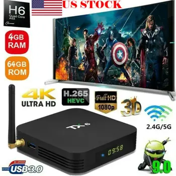 

TX6 TV BOX H6 4GB+64GB Android 9.0 Bluetooth 4K Quad Core WiFi Home Audio Media