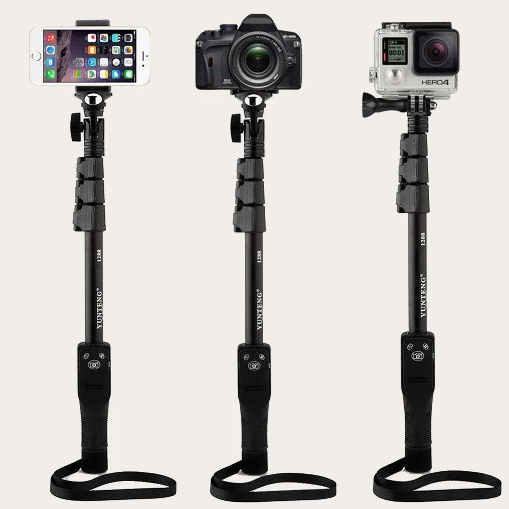 Для Gopro Dslr Камеры IOS Android Телефон Selfie Палка Yunteng 1288 Bluetooth Выдвижная Ручной Штатив