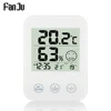 FanJu Wall Clock Digital Thermometer Hygrometer Meter Modern Design Weather Station Electronic Clocks 1