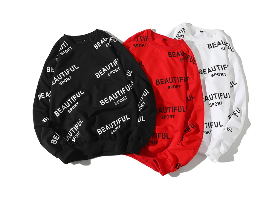 

Men Sweatshirt 2019 Spring New Men Hip Hop Brand Pullovers Sweatshirt Fashion Casual Plus size Printing Streetwear Men