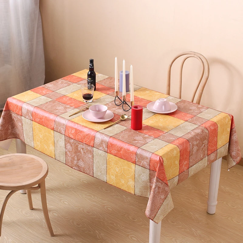 Ins العرقية نمط الجدول حصيرة الزفاف الجدول الديكور الأحمر pvc غطاء طاولة بلاستيكي للماء oilproof مكافحة السمط الجدول غطاء