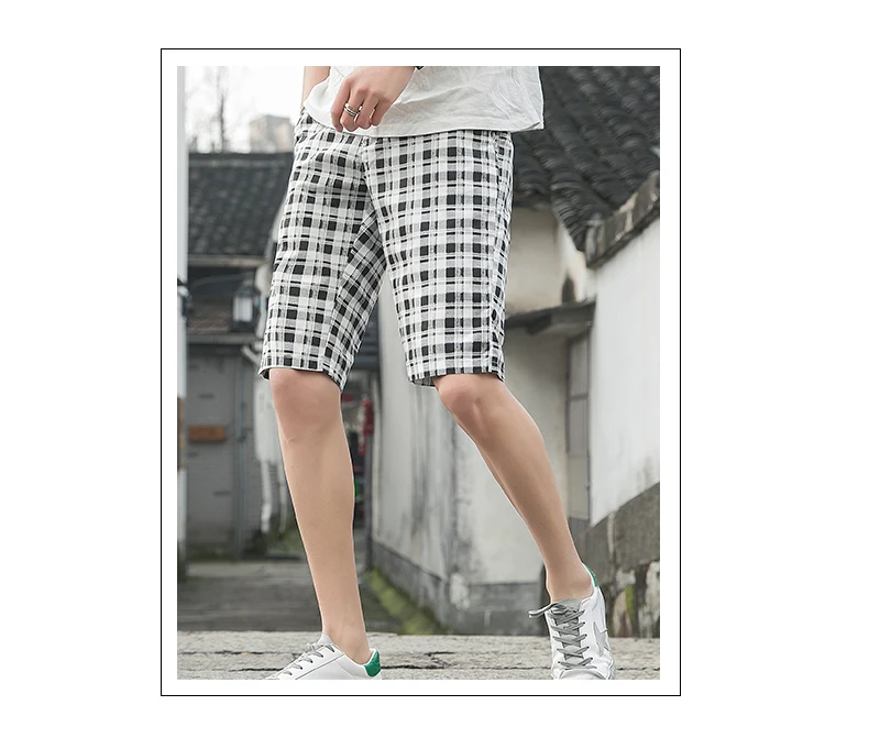Летние грузовые шорты для мужчин slim fit мужские мешковатые шорты бренд уличная 29-40 плед плюс размер мужские короткие шорты