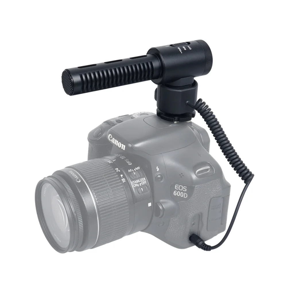 New Commlite CoMica Double Mic Super-Cardioid Directional Condenser Shotgun Video Microphone Video Interview Microphone