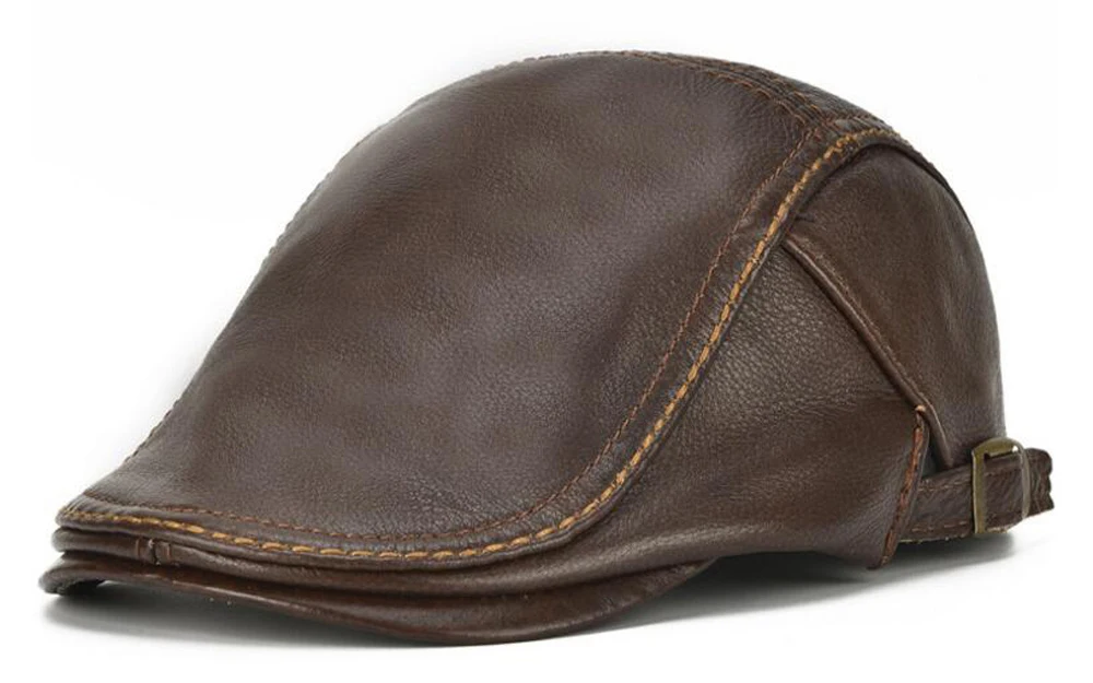 2019-Autumn-Winter-Men-Real-Genuine-Leather-Baseball-Cap-Brand-Casual-Warm-Cow-Leather-Hat-Real