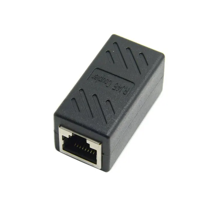 

CAT6 RJ45 Female to Female Lan Ethernet Network Extension Adapter Black color