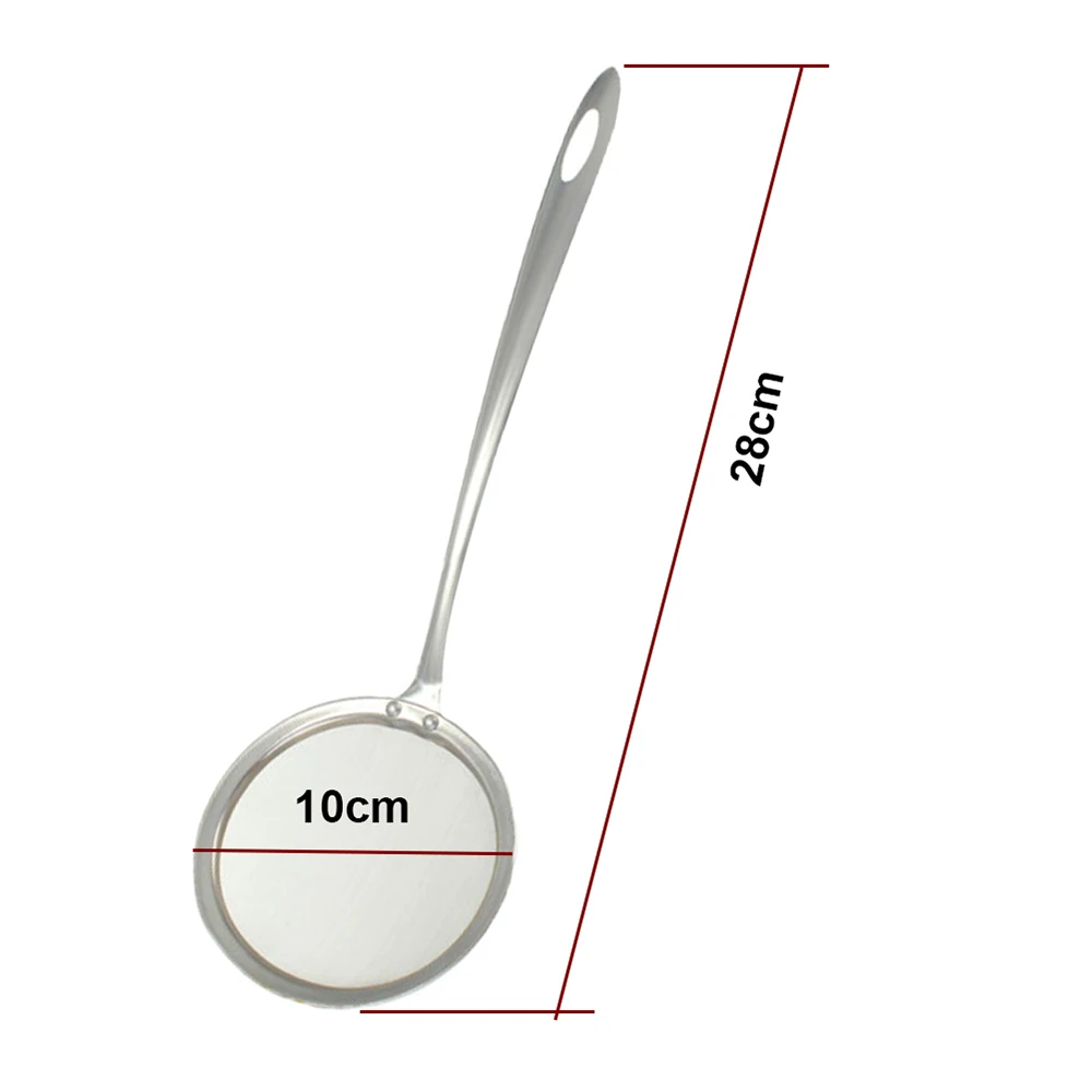 1 шт. фильтр из нержавеющей стали высокого качества кухонный фильтр мелкая сетка ложка жареная еда жареное масло сито инструменты для приготовления пищи 3 размера