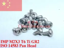 Титан винты M2X3 iso 14583 Torx T6 водитель головкой 50 шт. ti Gr2