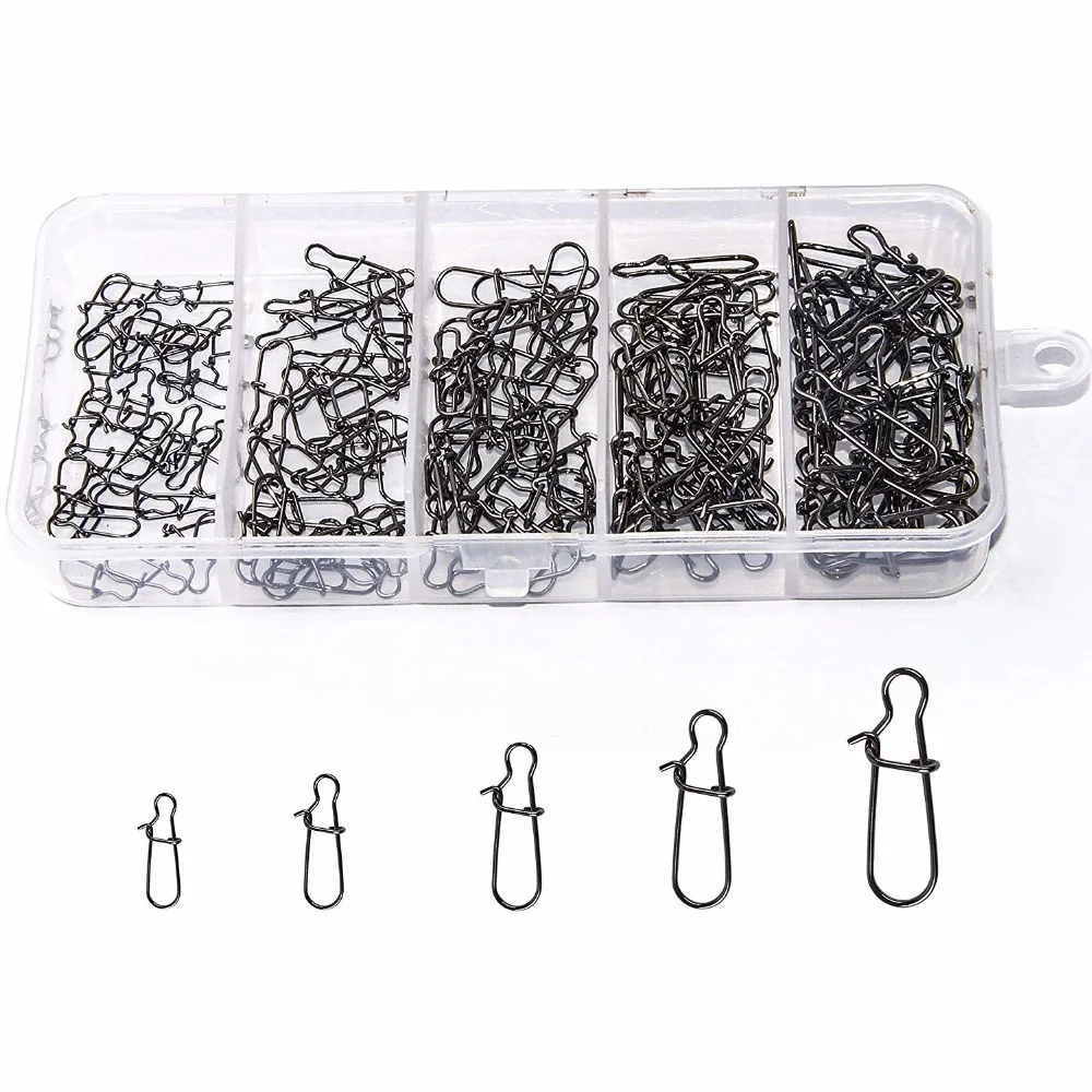 

Easy Catch 150pcs/box 0#-4# Stainless Steel Duo-lock Snap Swivel Nice Snaps USA Fishing Tackle Kit for Saltwater