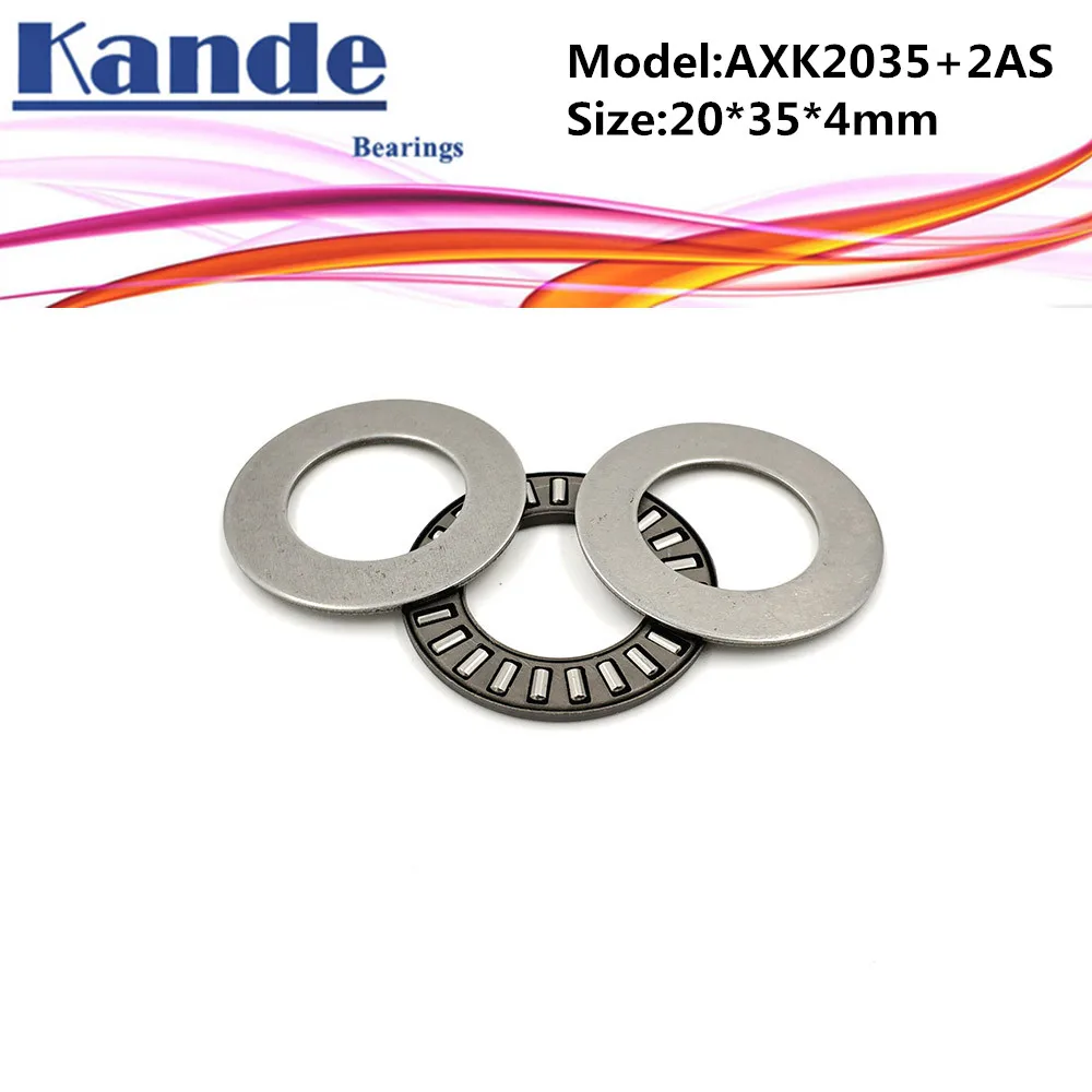 

AXK2035 + 2AS 1PC Thrust Needle Roller Bearing With Two AS2035 Washers 20*35*4 mm Plane Thrust Needle Roller Bearing