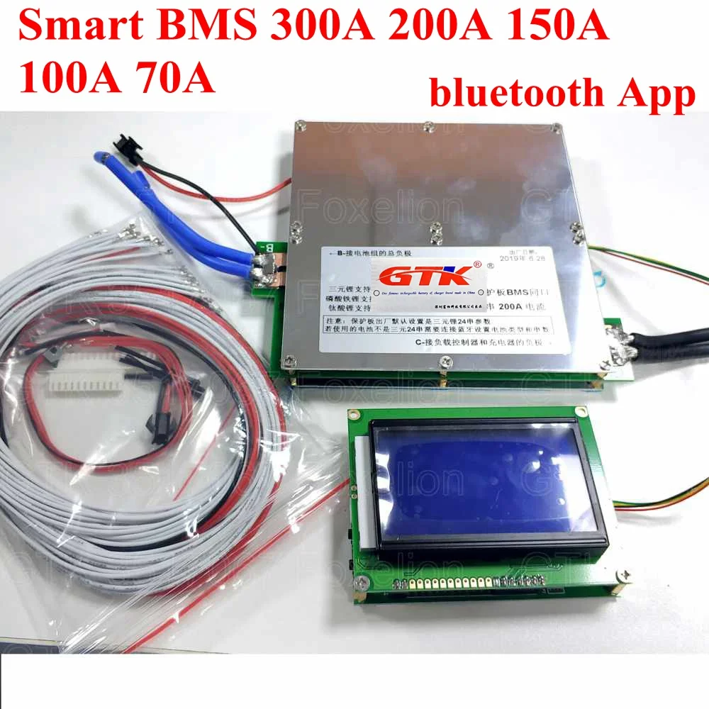 10S до 24S 2019 Новый DIY Lifepo4 Li Ion 70A 300A 100A 150A 200A smart bms pcm с android Bluetooth app LTO 22s 18s|Аксессуары