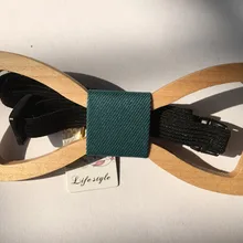 Галстук-бабочка из черный граб дерева ручной работы мужские аксессуары представляет XK065