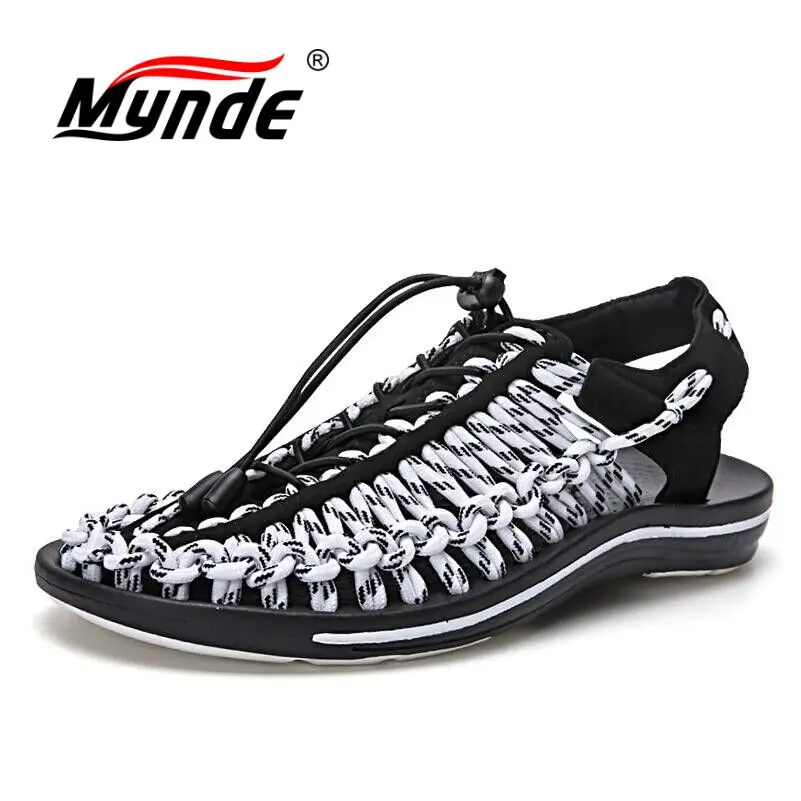 melhor MYNDE 2018 Nova chegou sandálias de verão homens sapatos de qualidade homens confortáveis sandálias de design de moda casual homens sandálias sapatos