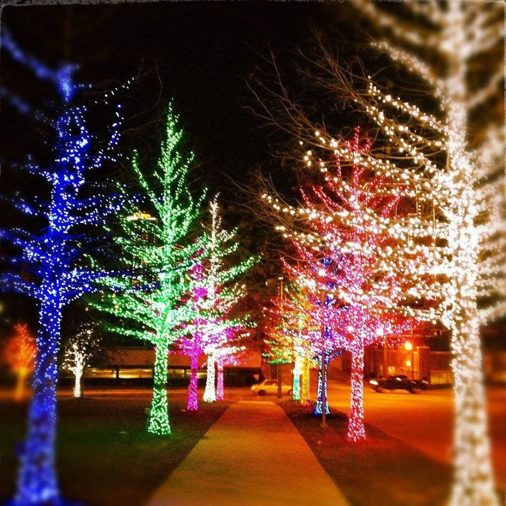 10-50M LED String Lights Christmas New Year Garland Decoration for Street Room House Garden Outdoor Use DIY Decor EU US Plug in