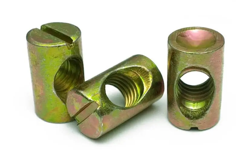 20pcs Furniture nut M8*15mm horizontal hole nut A hammer nut furniture