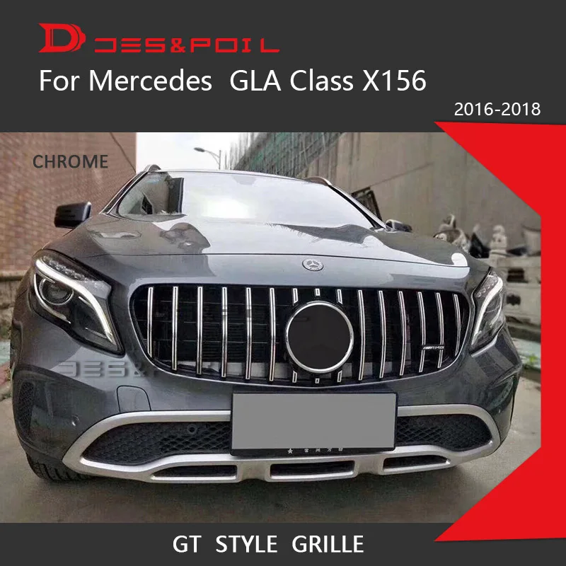 GT решетка Вертикальный стиль для Mercedes Benz GLA Class X156 Facelift передний бампер гоночный