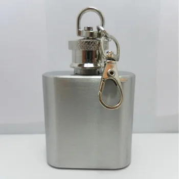 

by dhl 500pcs high quality Pocket 1oz Mini Stainless Steel Hip Flask With Keychain Alcohol Whiskey Liquor Flasks Drinkware