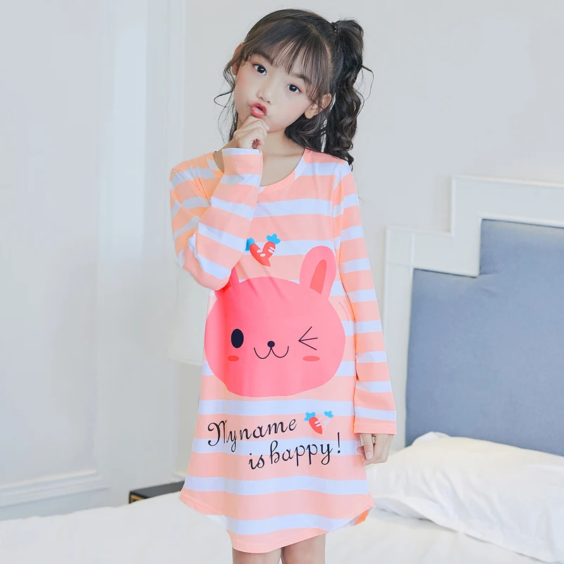 Christmas nightgowns girls Princess Nightgowns long Sleeve Cotton