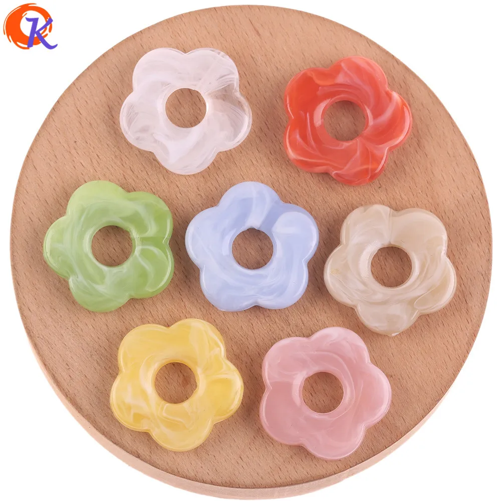 

Cordial Design 26x26mm 100Pcs Jewelry Accessories/Acrylic Beads/Flower Shape/Marble Effect/DIY Making/Hand Made/Earring Findings
