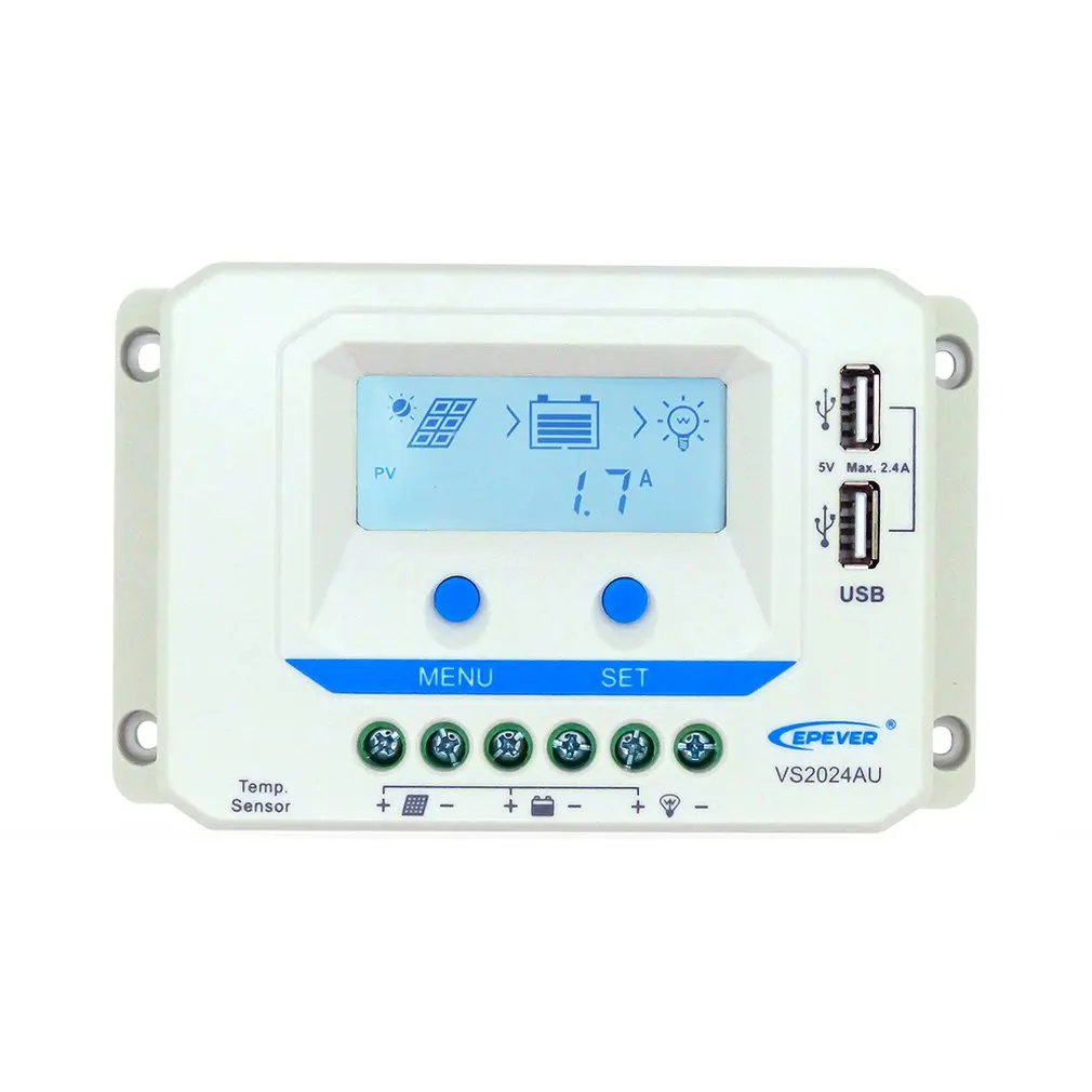 

CK30DU Solar Controllers Automatic Tracking Equipment Charge Home Regulator LCD Display Protect Battery
