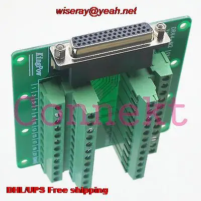 

DHL/EUB 10pcs Adapter DB44 D-SUB DR-44 Female 44Pin signals Terminal PCB Breakout 3 row-A6