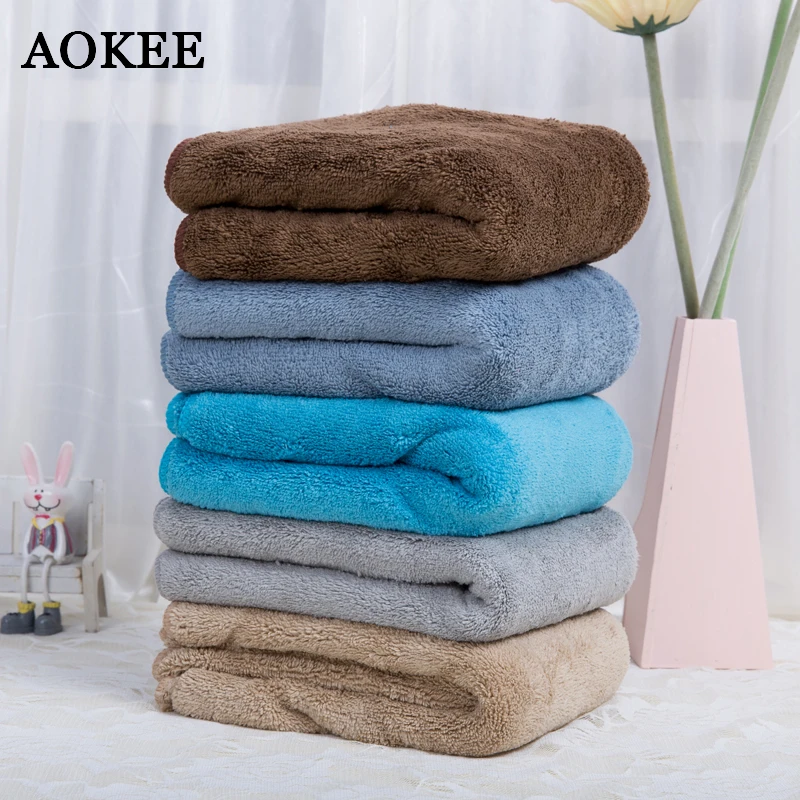 75*150cm AOKEE Brand Microfiber Bath Towel for Adults Thick Men Sport