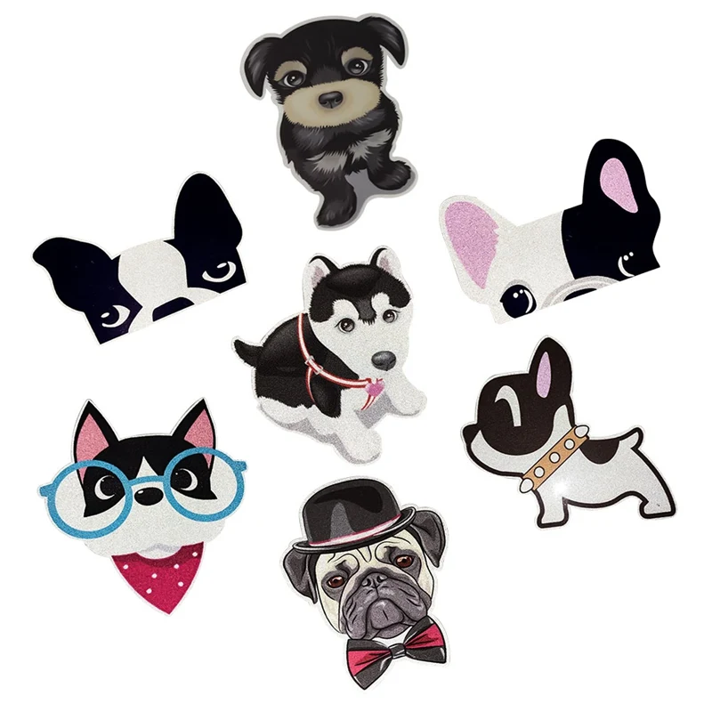 

7 Style Car Stickers Funny Cute French Bulldog Reflective Sticker For Audi S Sline Bmw M3 Mini Smart Fortwo Etc