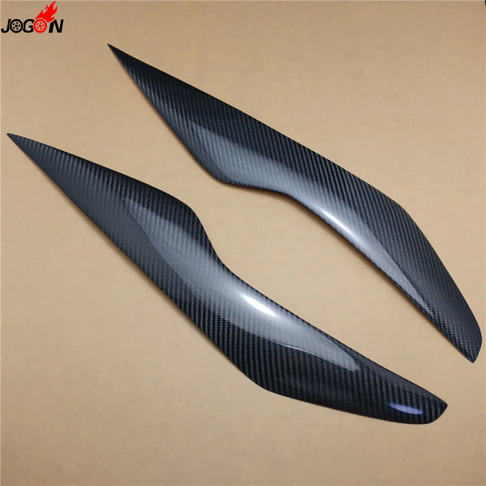 

2pcs/set Carbon Fiber Head Light Lamp Eyebrow Eyelid Cover Trim For Ford Focus MK2 Facelift 2008-2010 5-Door Hatchback