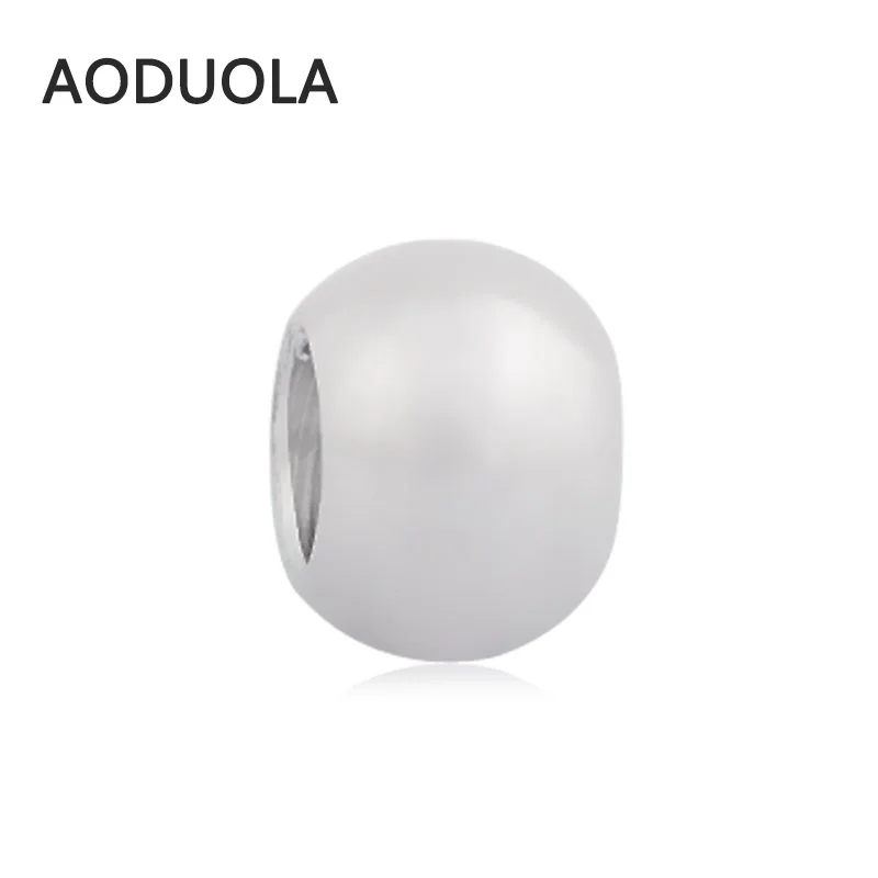 

2Pcs Lot Stainless Steel Round Positioning thread Spacer Beads DIY Big Hole Bead for Jewelry Making Fit For Pandora Bracelet