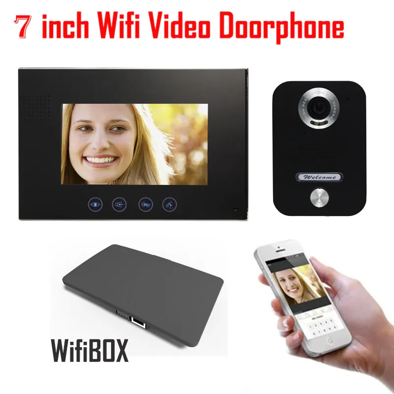 7 дюймов ЖК монитор 700TVL Беспроводной Wi Fi IP видео домофон металлический