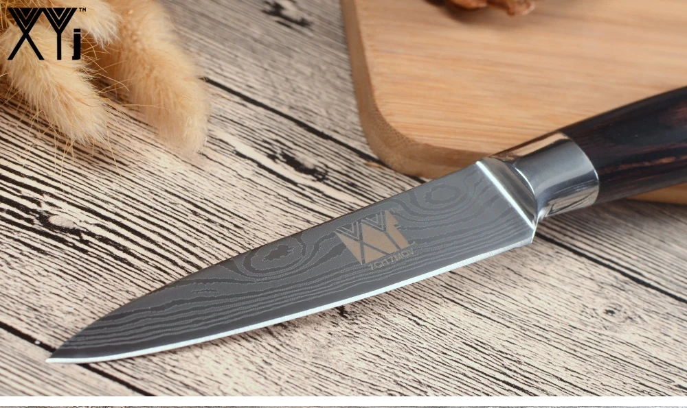 XYj кухонные ножи, нож из нержавеющей стали, инструменты, Новое поступление, цветов, деревянная ручка, инструменты для приготовления фруктов, овощей, мяса, аксессуары