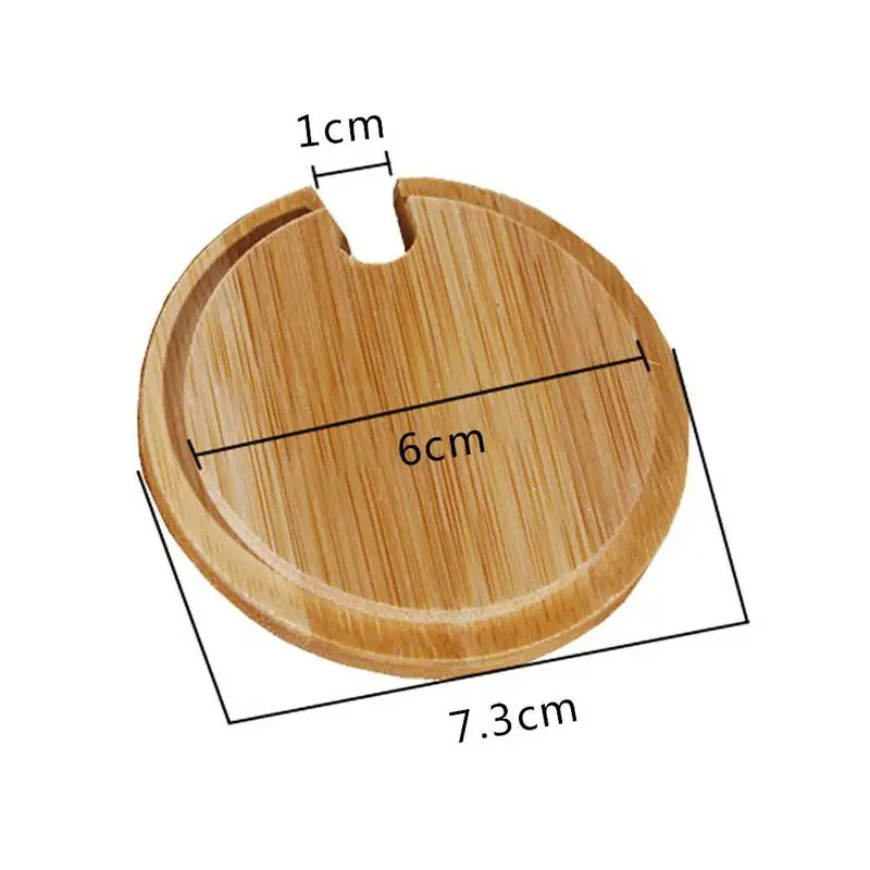 Натуральная Экологически чистая бамбуковая крышка для чашки, крышка для бака, крышка для бутылки, кухонные принадлежности