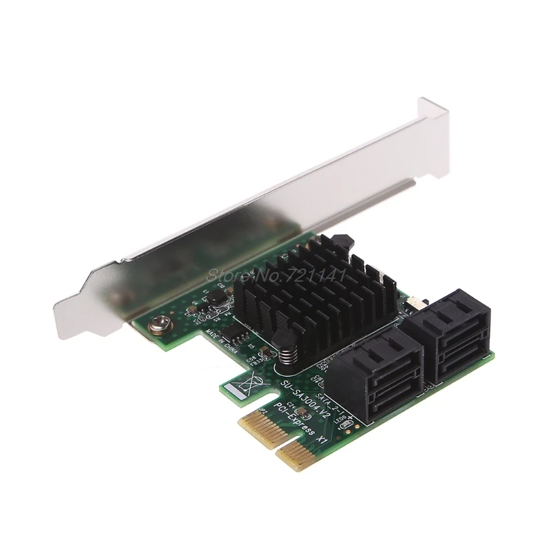 

PCI-E PCI Express 1x To 4-Port Sata 3.0 III 6G Converter Controller Card Adapter