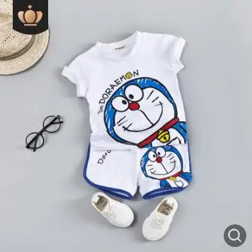 

Baby Boy Short Sleeved Suits 2019 Children's Clothing Summer New Baby Girls Clothes Set Cartoon Children's Outfits SY-F192220