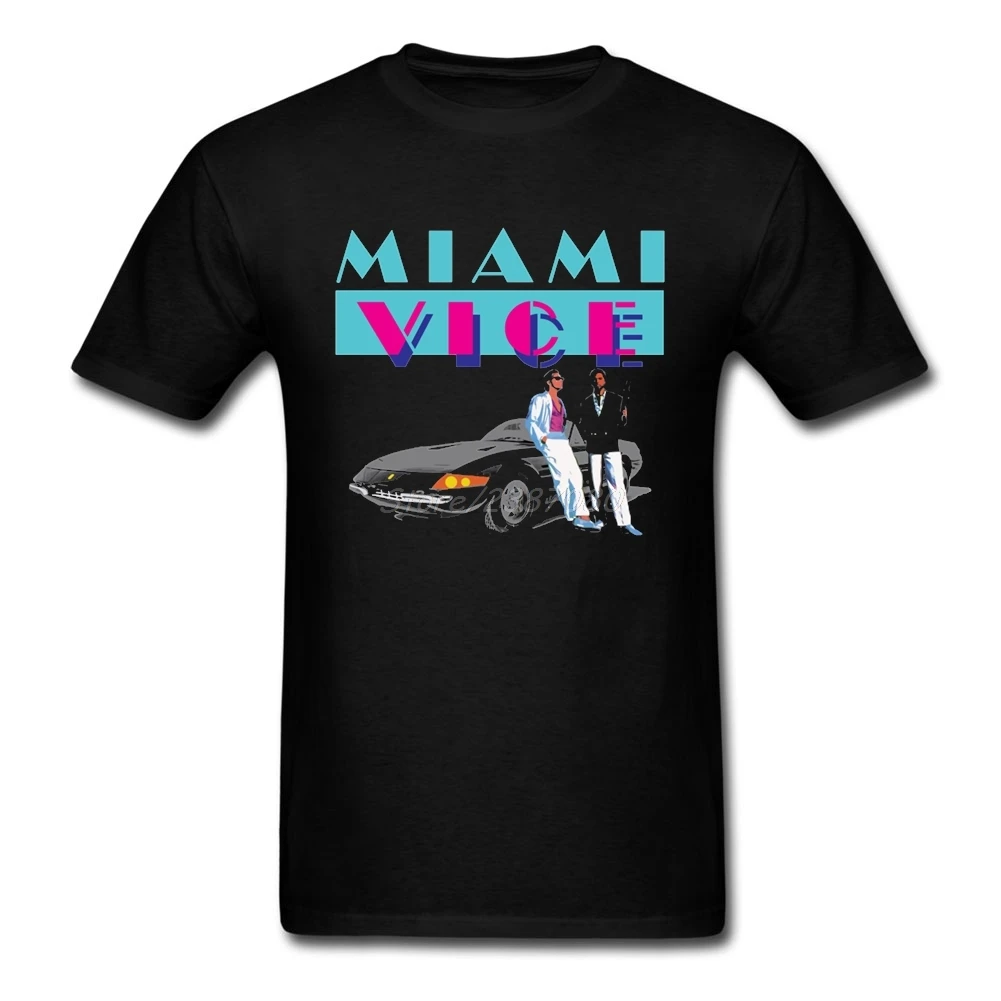 MIAMI VICE 80s TV T Shirt Big Size Short Sleeve Mens T Shirts Fashion
