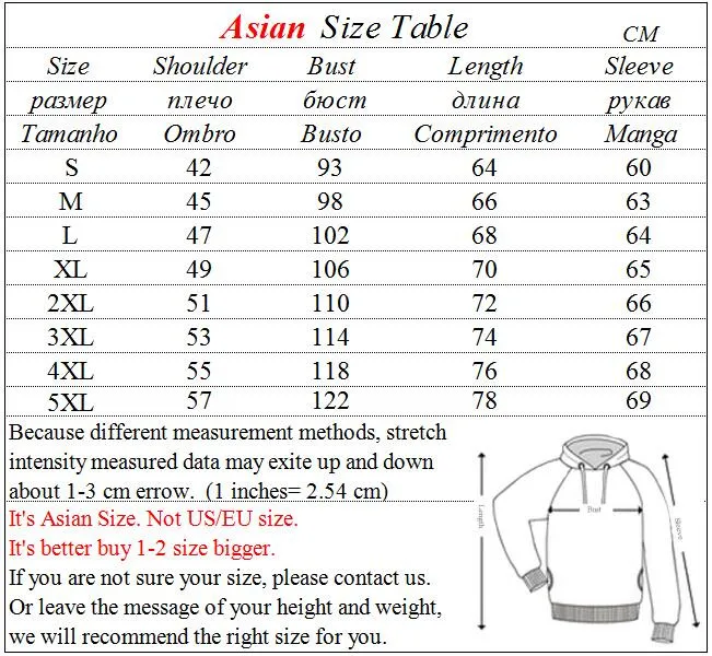 Hoodies Size