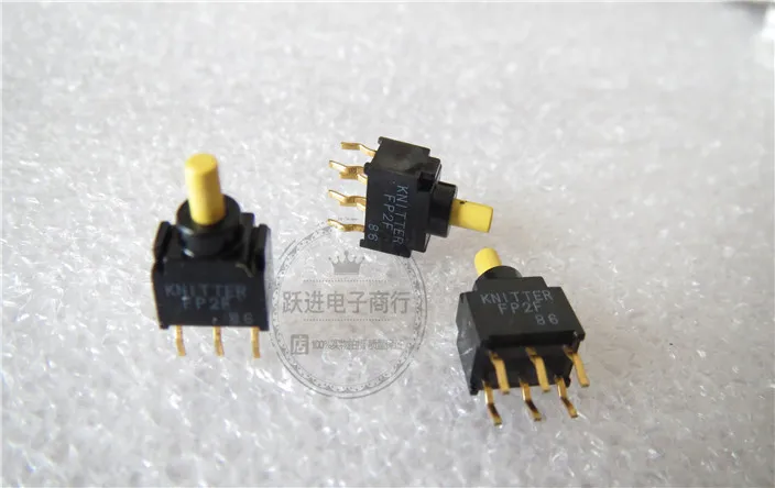 

Original new 100% FP2F miniature button reset switch gold-plated 6pin button lockless power switch