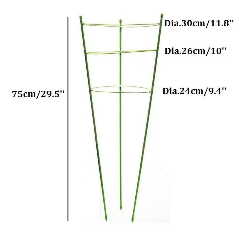 100 шт высота 45 см 60 см 75 см Металл Пластик Поддержка растений er поддерживающая клетка система для хранения растений для Clematis помидоры Gardon поставки