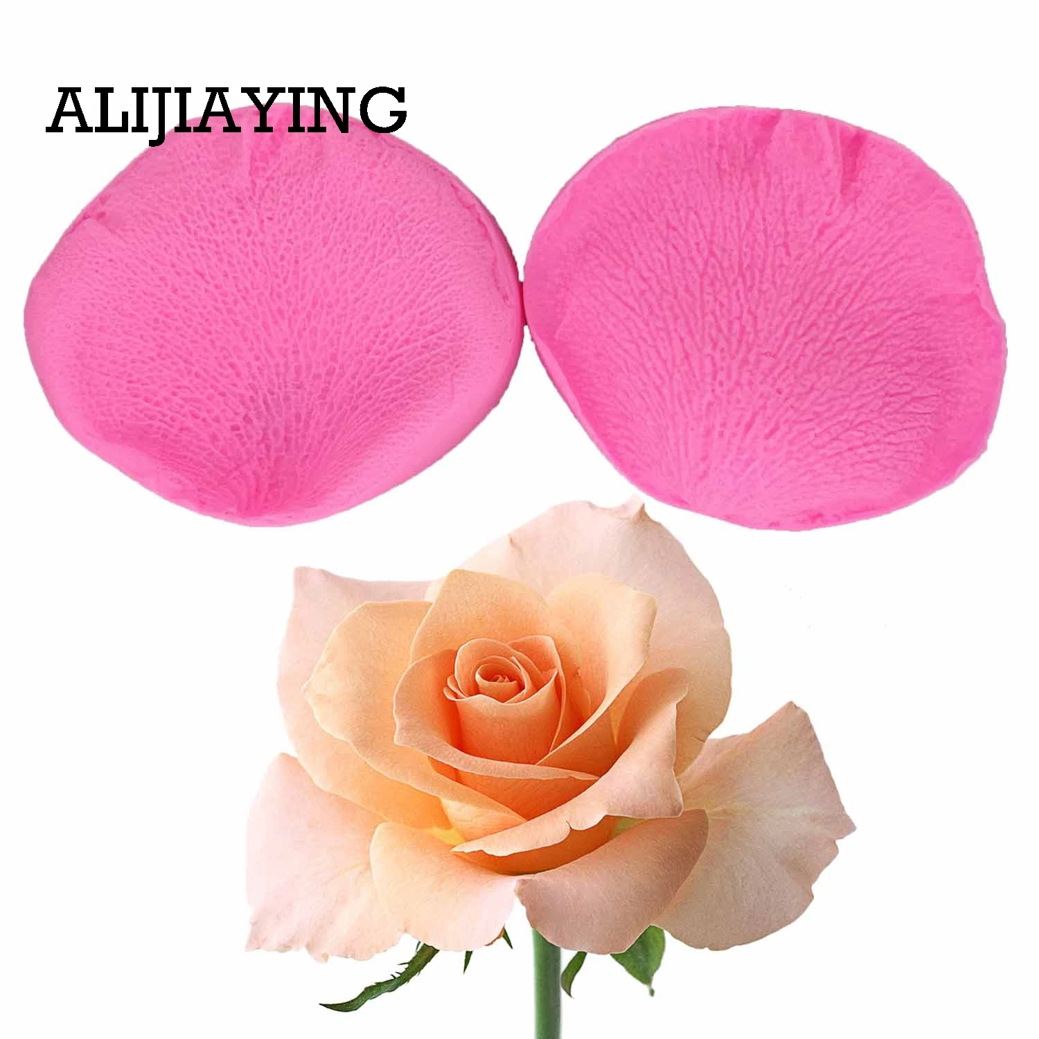 

M1284 2Pcs/set Big Rose petals silicone sugar mold Wedding cake decorating tools Flower Fondant chocolate dessert tools