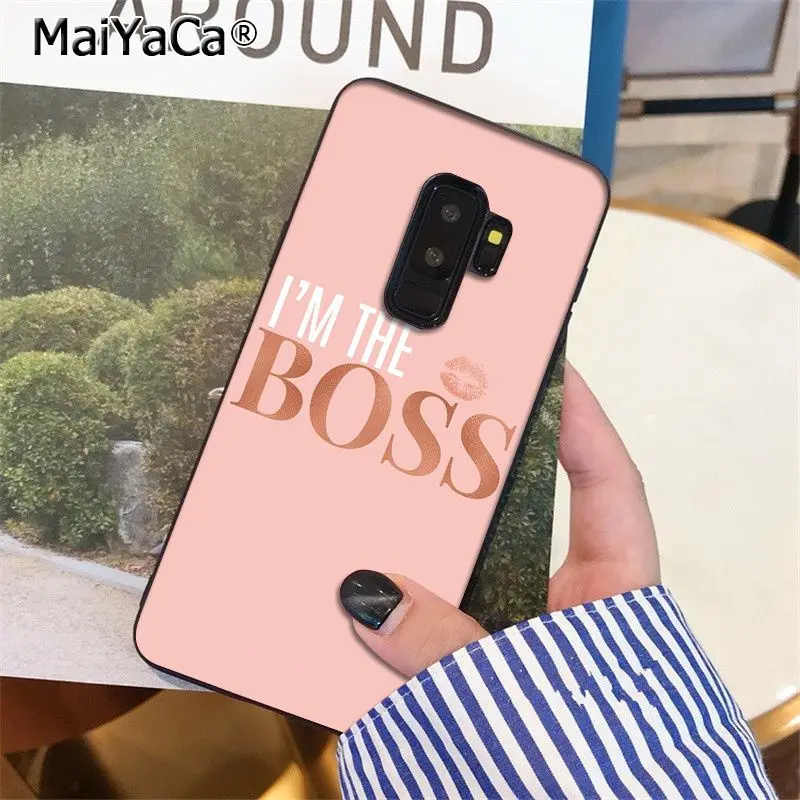 Мягкий чехол для телефона MaiYaCa Girl Boss Like A Boss из ТПУ для samsung S9 S9 plus S5 S6 S6edge S6plus S7 S7edge S8 S8plus