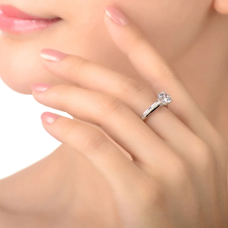 Сертифицированное 1,0 CT Forever One обручальное кольцо женское чистое 18 K Белое Золото юбилейный Браслет натуральные бриллианты подарок