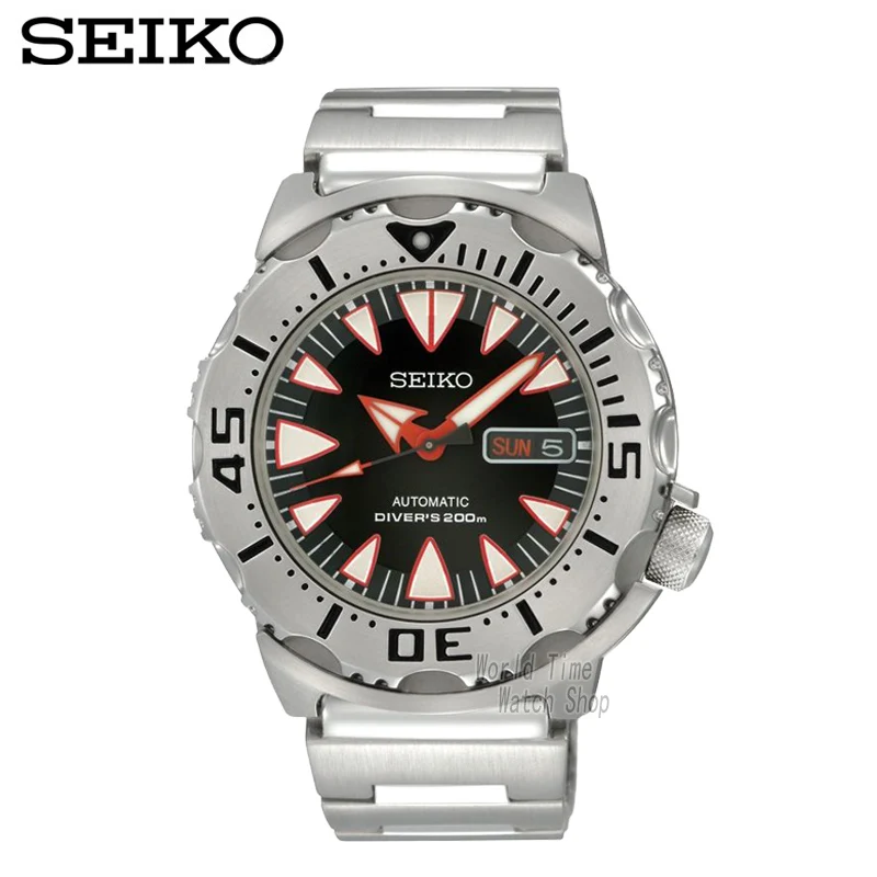 Часы SEIKO автоматические механические часы стали водонепроницаемый Дайвинг