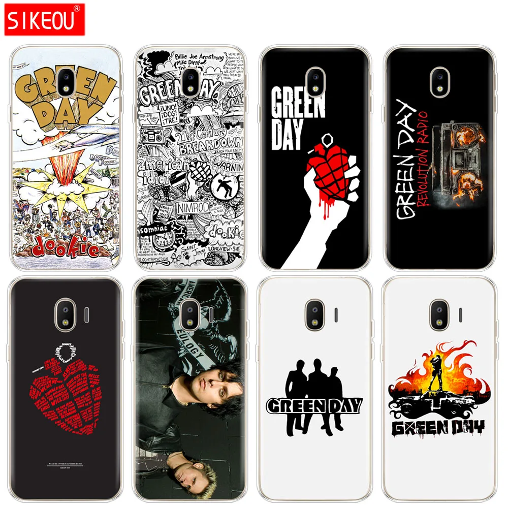 silicone cover phone case for Samsung Galaxy J3 J5 J7 2017 J330 J530 J730 PRO j2 2018 GREEN DAY DOOKIE AMERICAN | Мобильные телефоны