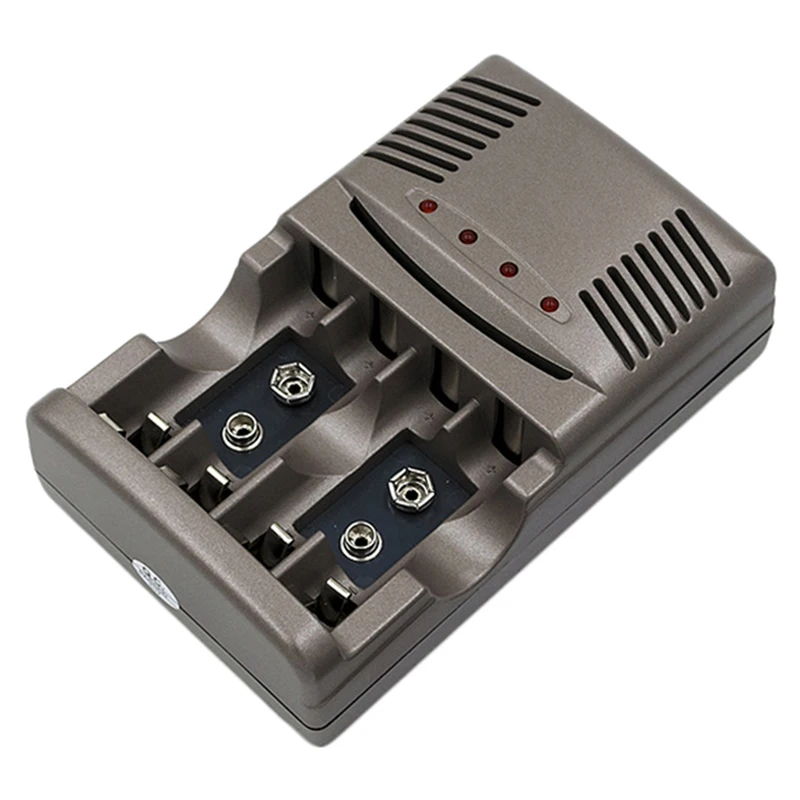 Quick Charger With 4 Slots Led Display Smart Intelligent Battery Charger For Aa Aaa 9V Nicd