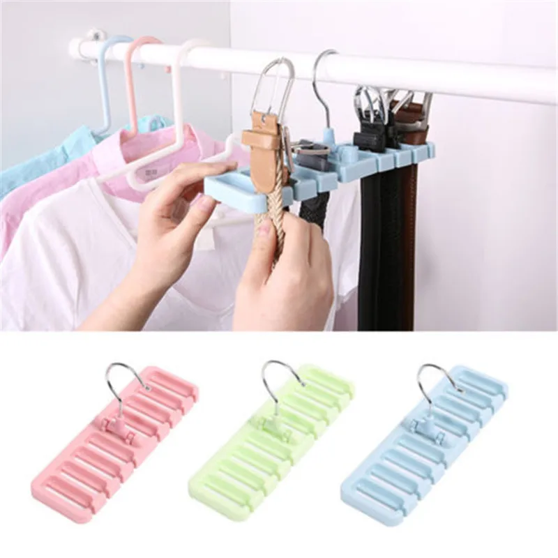 

Closet Storage Rack Tie Belt Scarf Organizer Space Saver Rotating Hanger New