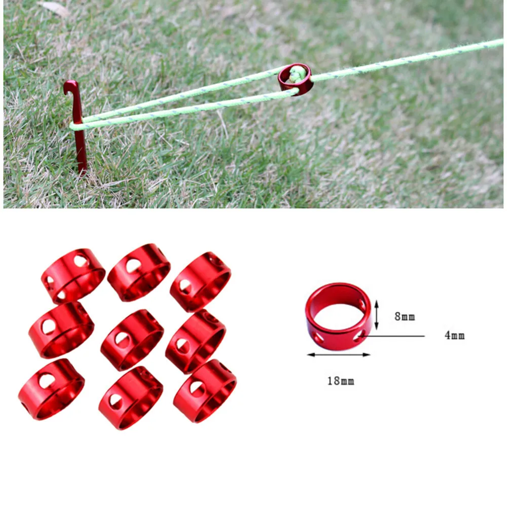 

4PCS Tent Canopy Pull Rope Aluminum Anti-skid Wind Rope Adjustment Fixed Buckle W30530